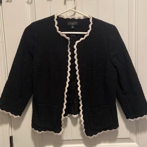 Talbots Black Tweet Blazer in Sz 6 Petite